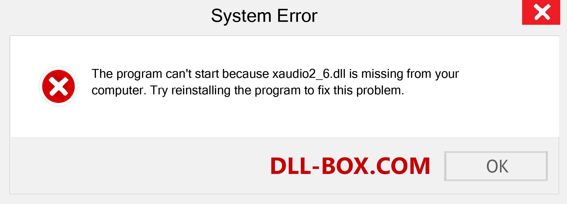  xaudio2_6.dll file is missing?. Download for Windows 7, 8, 10 - Fix  xaudio2_6 dll Missing Error on Windows, photos, images